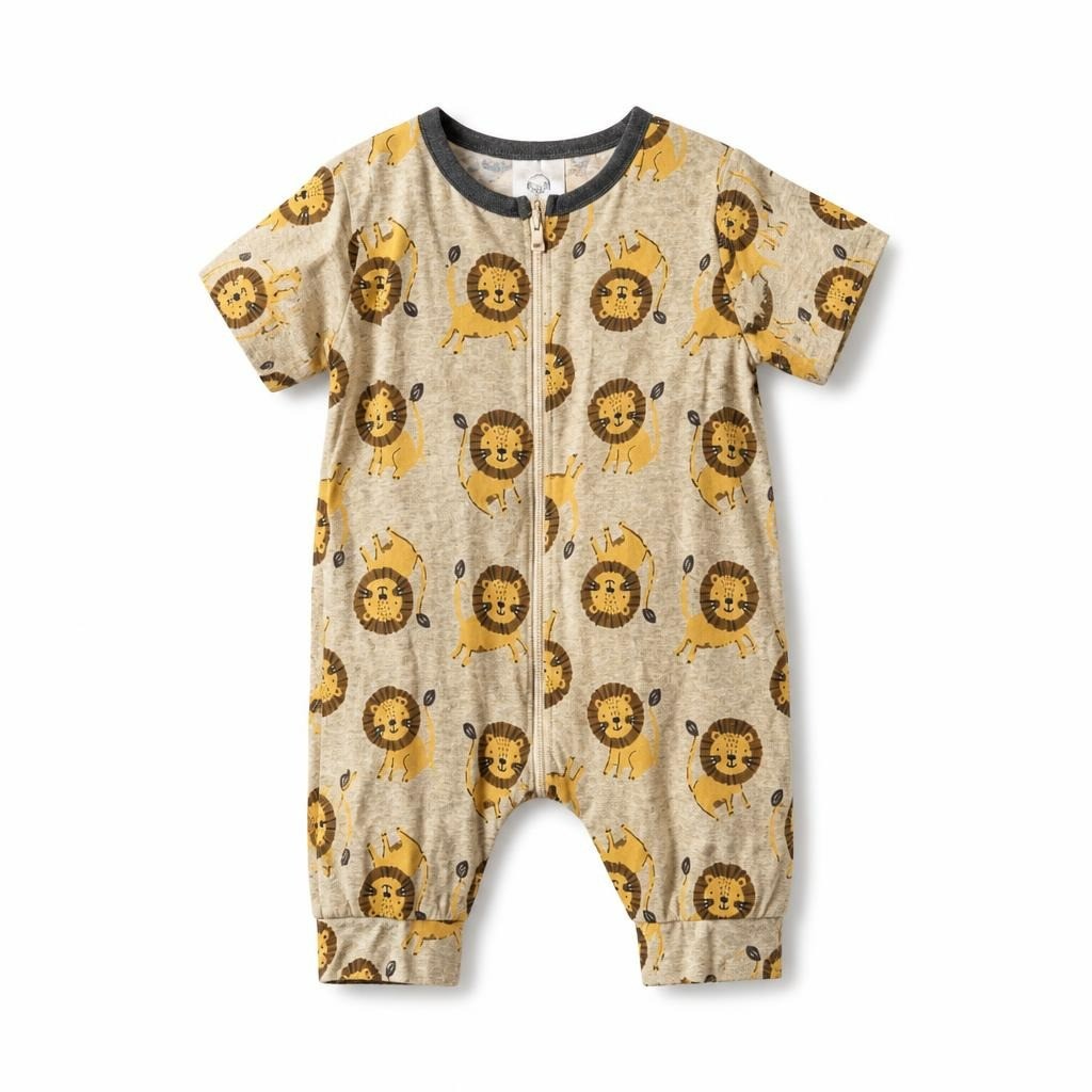 Onesies newborn elephant print blue zip sleepsuit - second-hand at Why Go Less