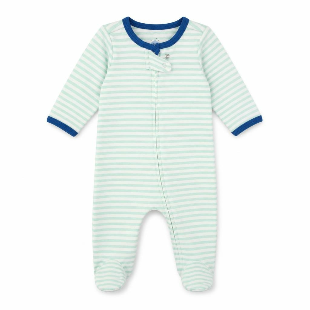 Lion print baby zipup sleepsuit gray - second-hand at Why Go Less