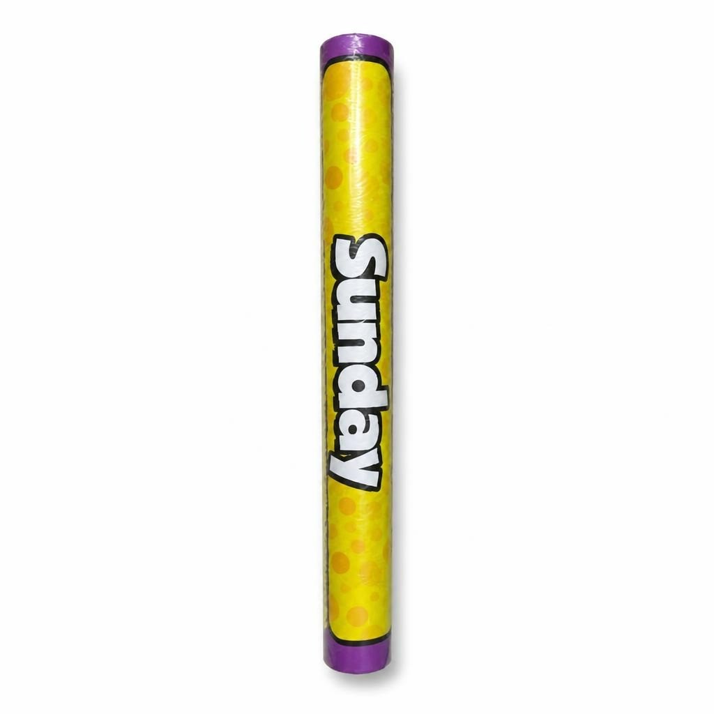 Sunday yellow tube/poster roll purple ends - second-hand at Why Go Less