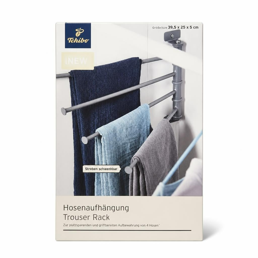 Tchibo wall-mount trouser rack 4-bar swivel - second-hand at Why Go Less